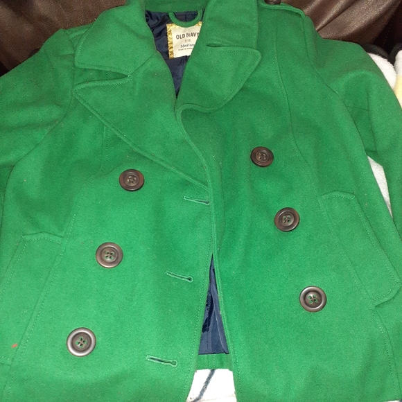 Old Navy Jackets & Blazers - Old Navy Green Pea Coat Size M